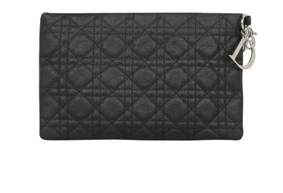 Lady Dior Cannage Clutch, front view